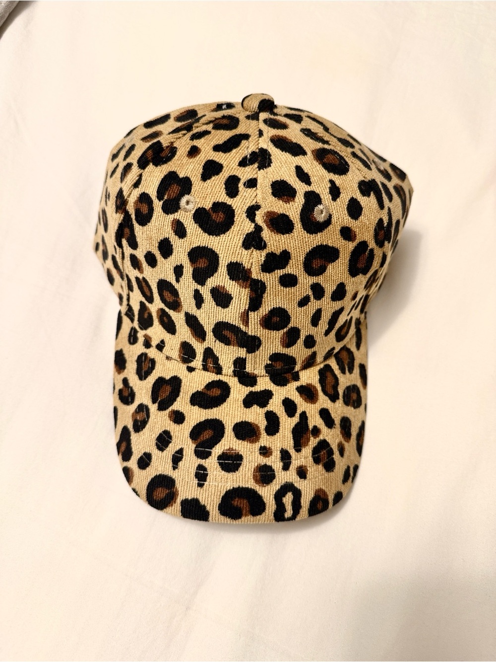 Leopard Print Baseball Cap - Tan and Black